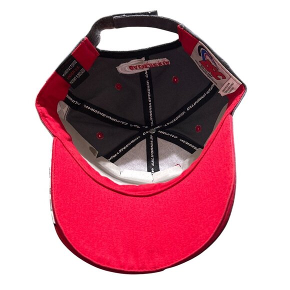 Auto Club 500 NASCAR Hat May 2 2004 Gray & Red Flames Design California Speedway - Picture 6 of 8